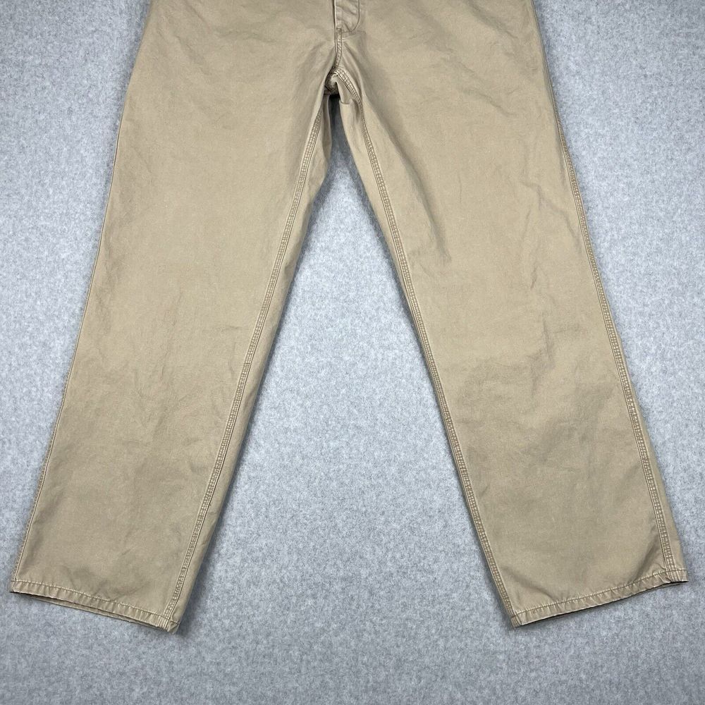 Vintage Polo Sport Ralph Lauren Pants Mens 36x34 Beige 90s Button Fly Workwear - Picture 4 of 16